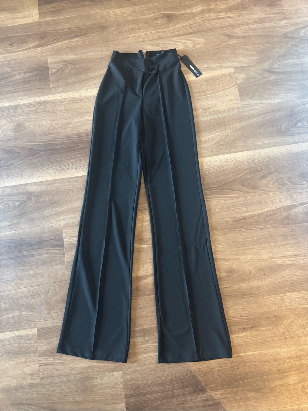 Fashion Nova Black High-Waist Wide Leg Trousers